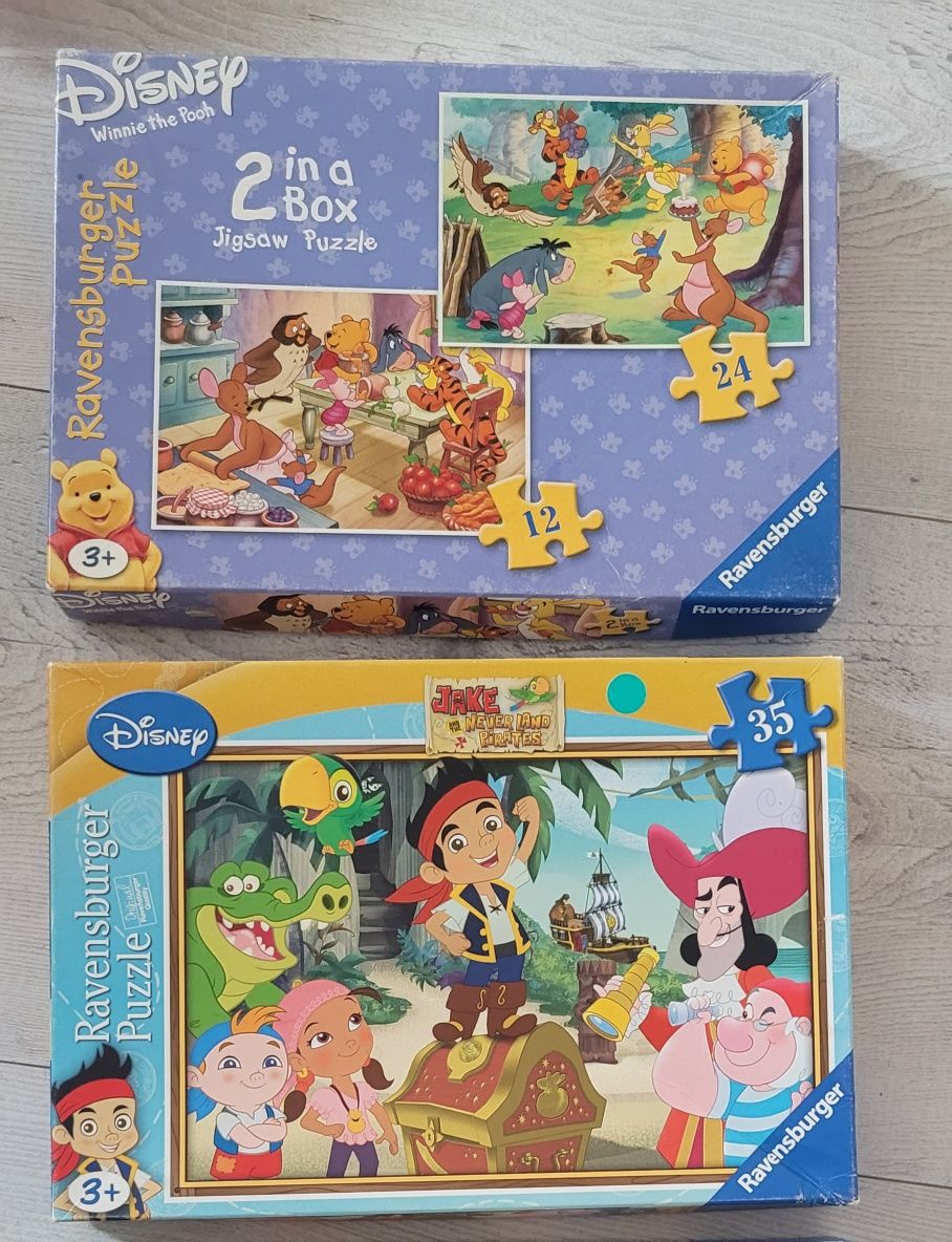 2 zestawy puzzli Disney'a