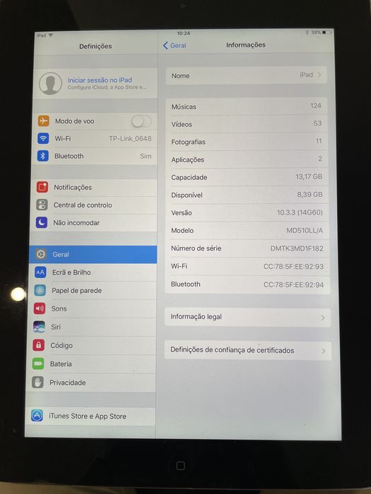 iPad 4 Geracao Model A1458 WI-FI
