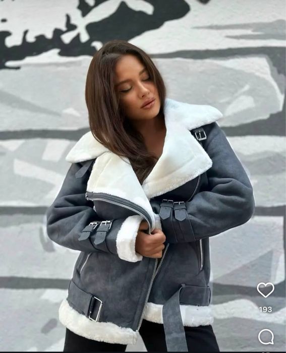 Женская зимняя дубленка