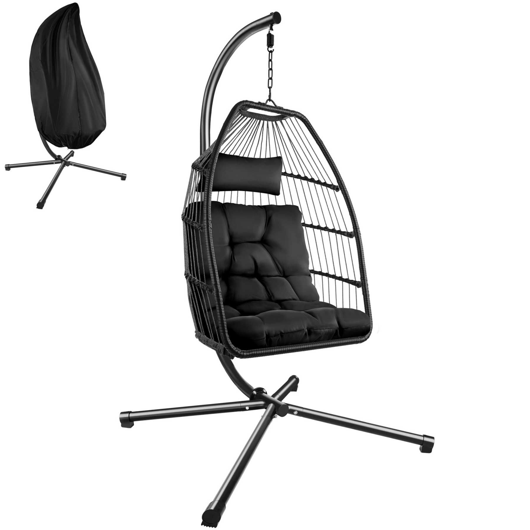 Fotel wiszący Ariane ciemnoszary lub czarny OUTLET