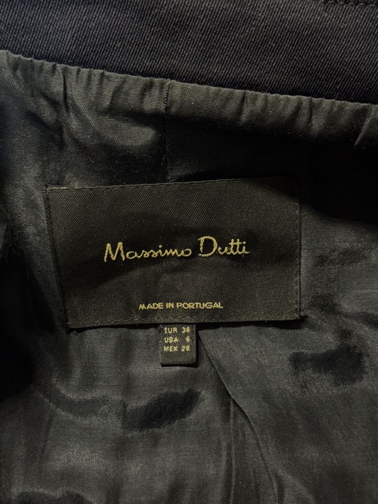 Marynarka damska Massimo Dutti, granatowa, rozmiar 38