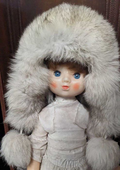 шапка ушанка песец, натуральне хутро і кожа