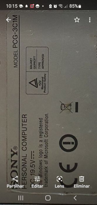 Computador portátil Sony Vaio