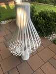 Lampa biała metalowa