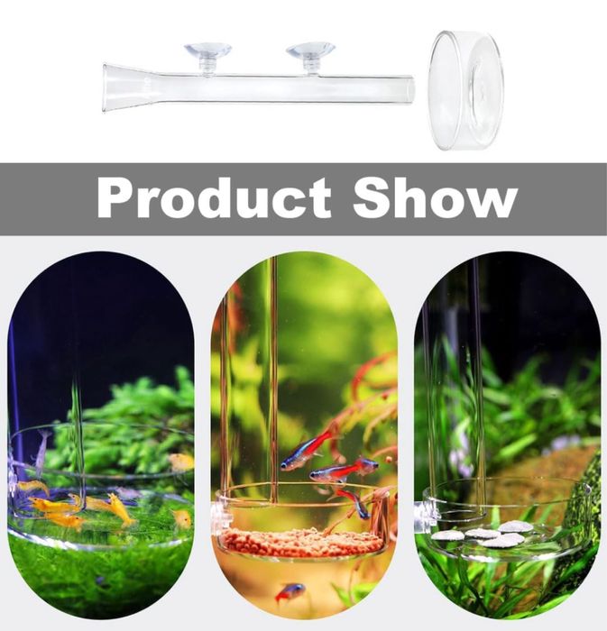 Tubo Alimentação Vidro 35cm | Camarões | Evita Sujidade NOVO