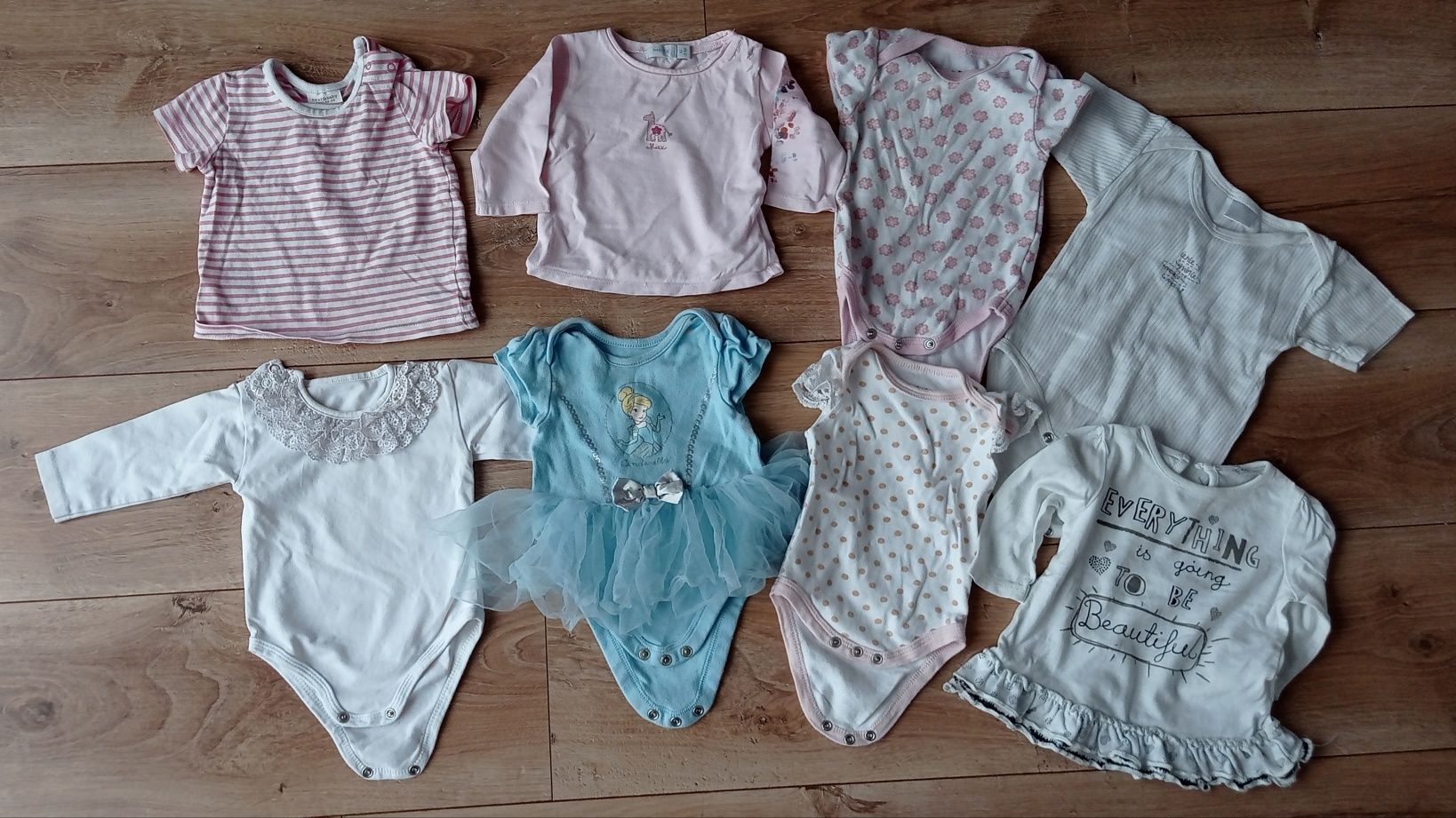 Paka ciuszków dla dziewczynki 62 cm: spodnie, body, pajace, kamizelka