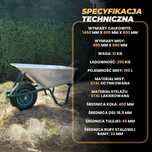 taczka ogrodowa taczka ogrodowa jednokołowa 250kg 100l Stalowa Mocna!