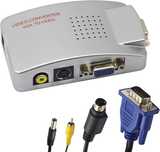 Adapter VGA na RCA, kompozytowy konwerter AV S-VIDEO na VGA do HDTV