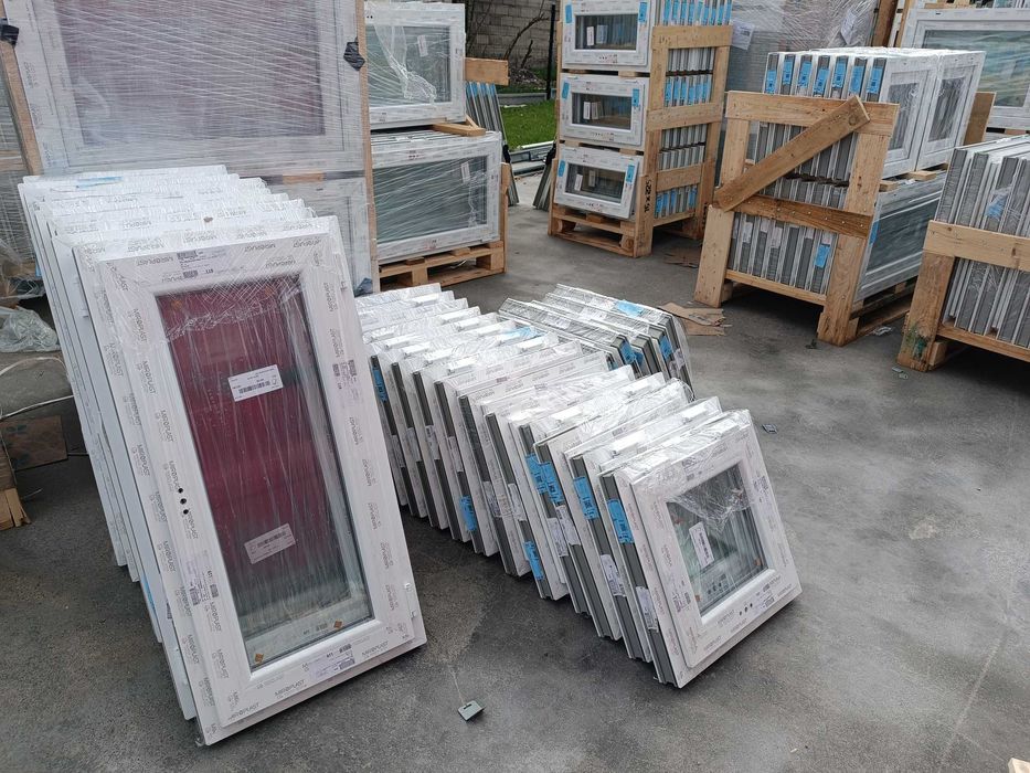 okno 1765x1435 mm białe dwuskrzydłowe NOWE od ręki