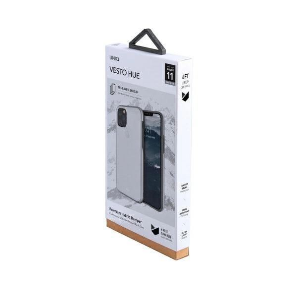 Etui UNIQ Vesto Hue na iPhone 11 Pro Max - przezroczysto-srebrne