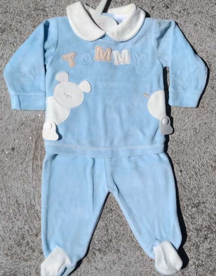 Babygrow conjunto 2 peças  com bordado patchwork