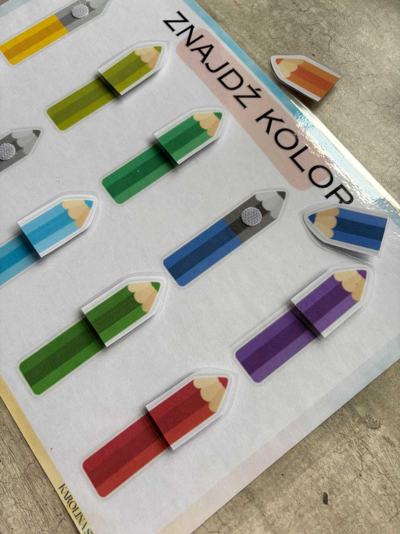 Układanka na rzepy Montessori zabawka edukacyjna dla dzieci