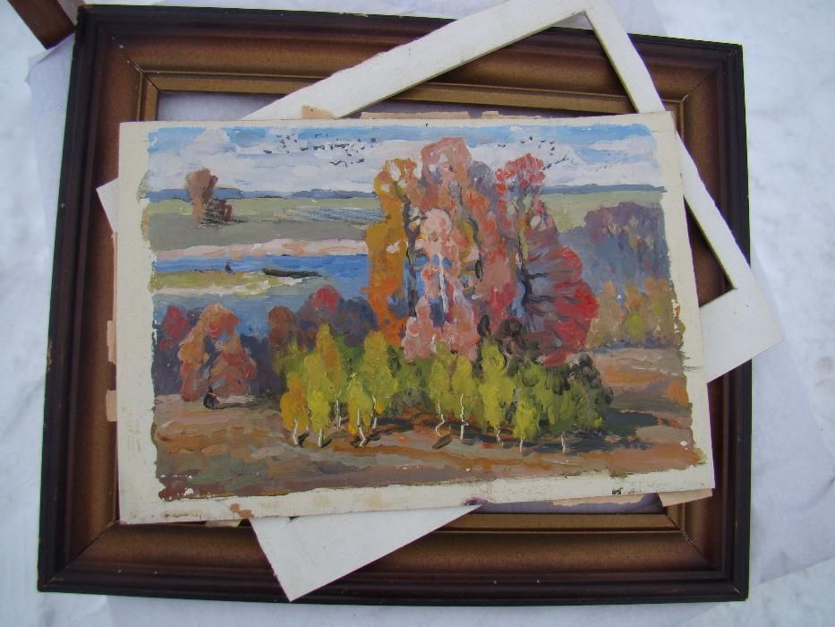 Картина художника Мынка А.Ф. 1994 года "Барви осені"