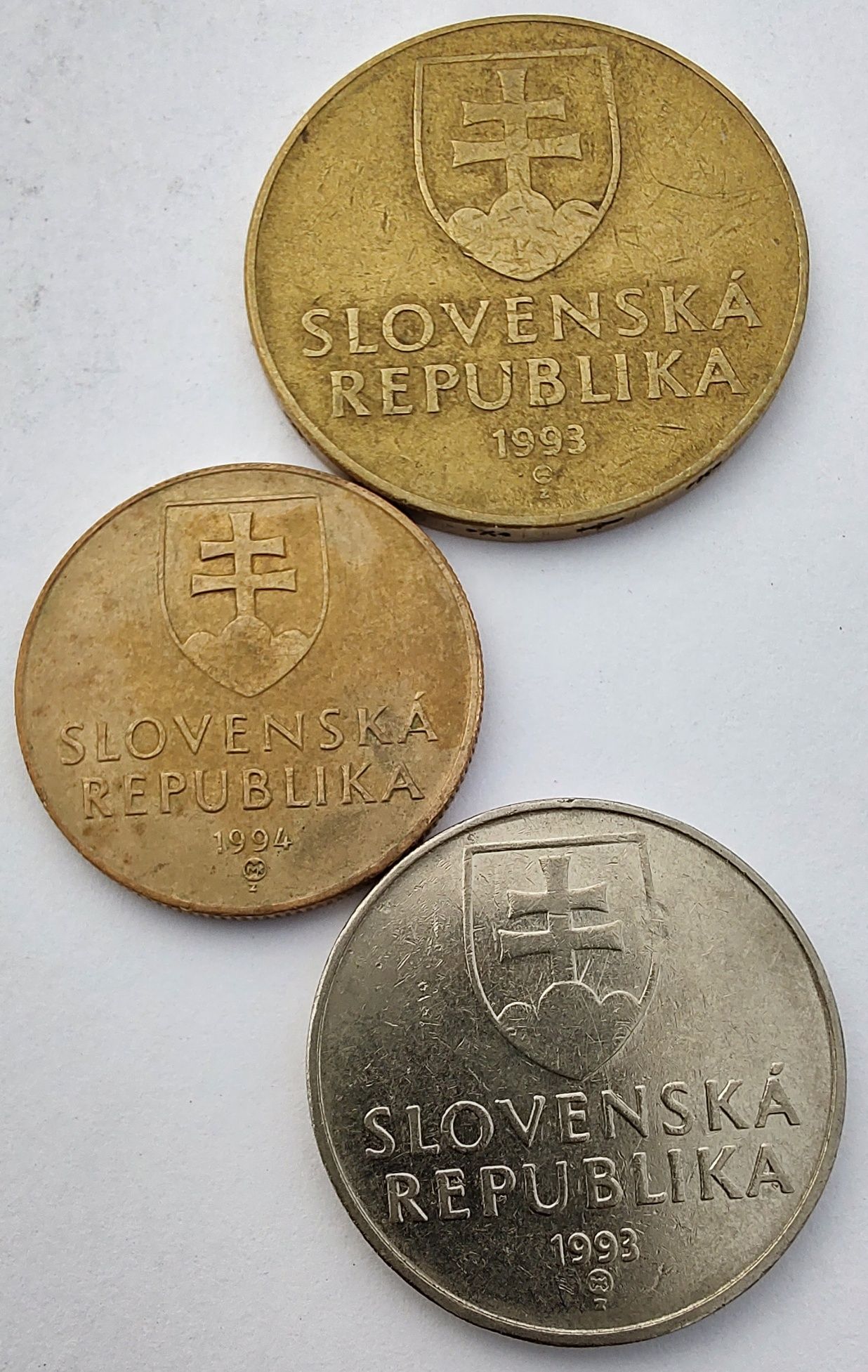 MONETY ŚWIATA Słowacja zestaw 3 monet