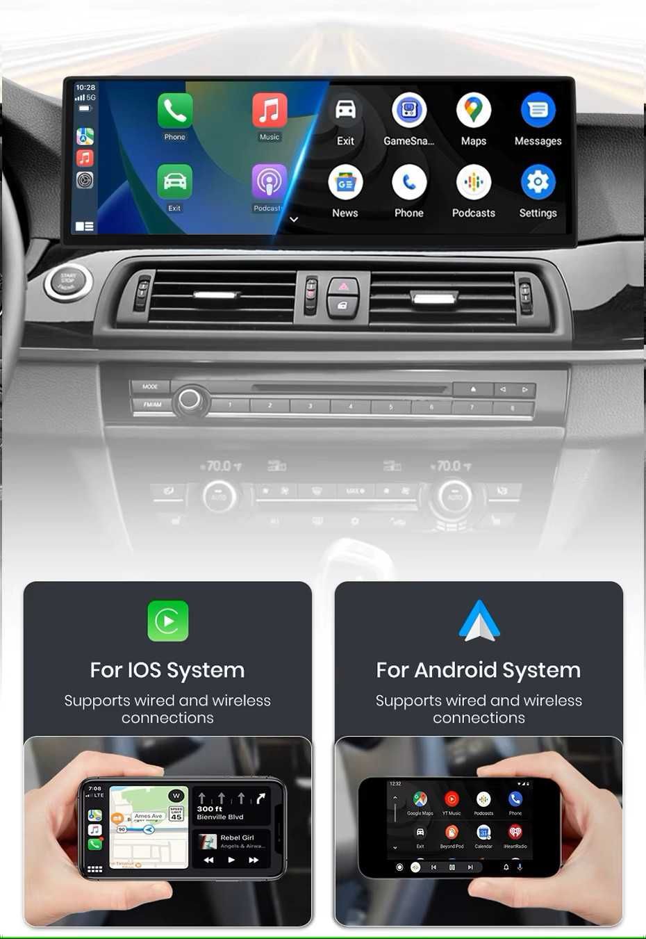 Radio BMW F10, F11 android 14,9" - wersja 8GB+128GB CIC