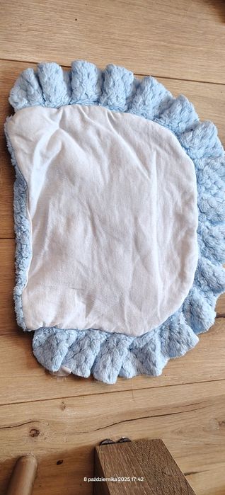 Kocyk błękitny z poduszką niemowlęcy