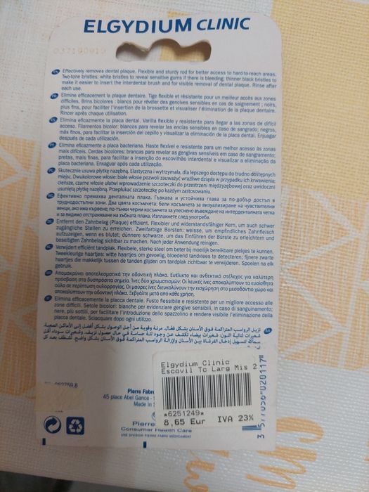 Escovas aparelho dentário Elgydium clinic Trio compact ‐ Novas seladas