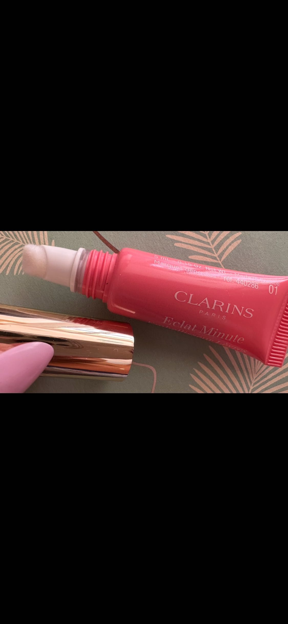 Clarins Eclat Minute Instant 01 Rose Shimmer błyszczyk do ust 5ml NOWY