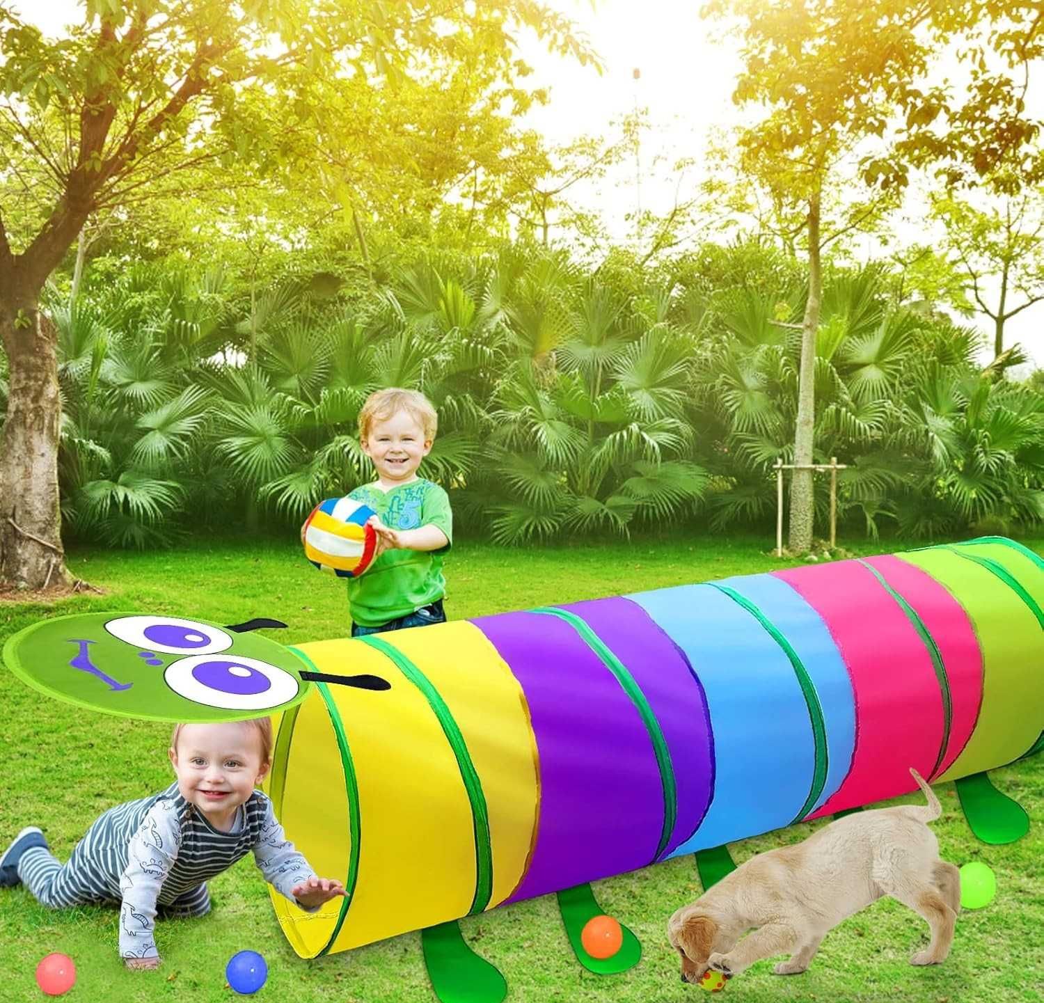 Namiot tunel tor dla dzieci do ogrodu gąsienica stonoga 165 cm