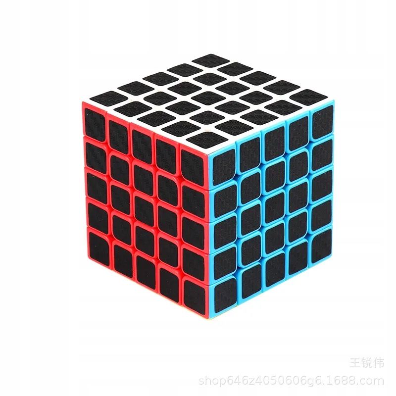 kostka qiyi 5x5x5 podstaw algorytmy logiczna carbon fiber sticker cube