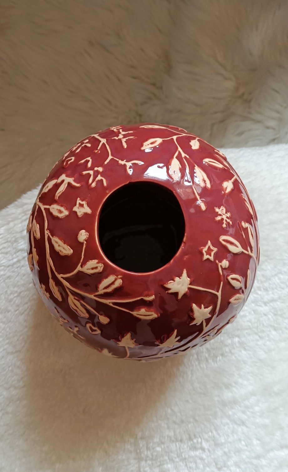 Wazon ceramiczny kula - jak nowy