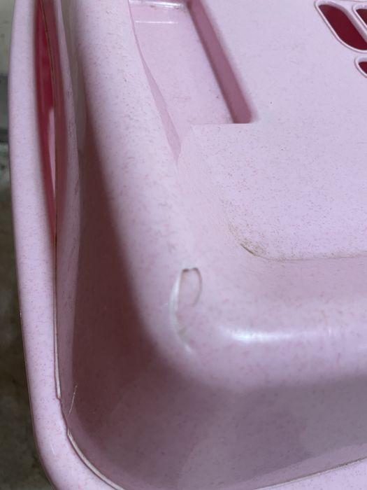 Kosz na pranie plastikowy z przykrywka, duzy