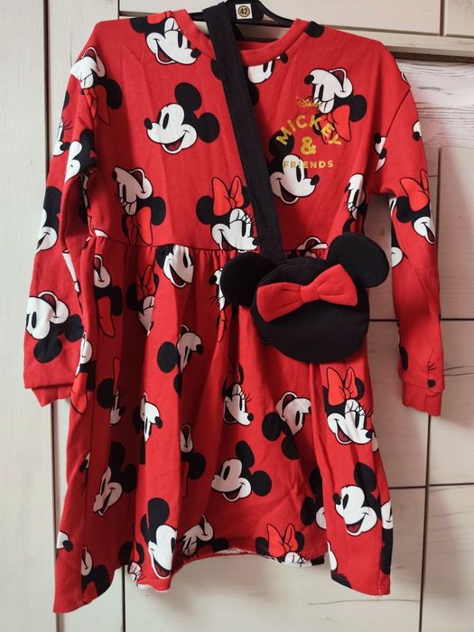 Sukienka dla dziewczynki myszka Miki 122 128