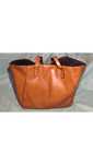 shopper bag A4 torba torebka brąz  camel + portfel