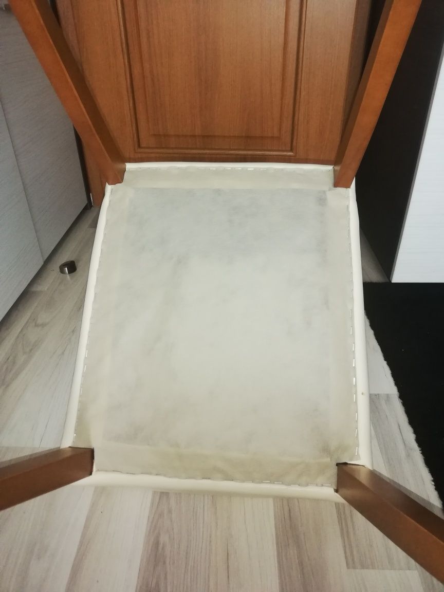 Krzesło, krzesła skórzane, skóra naturalna, kremowy, kremowe.