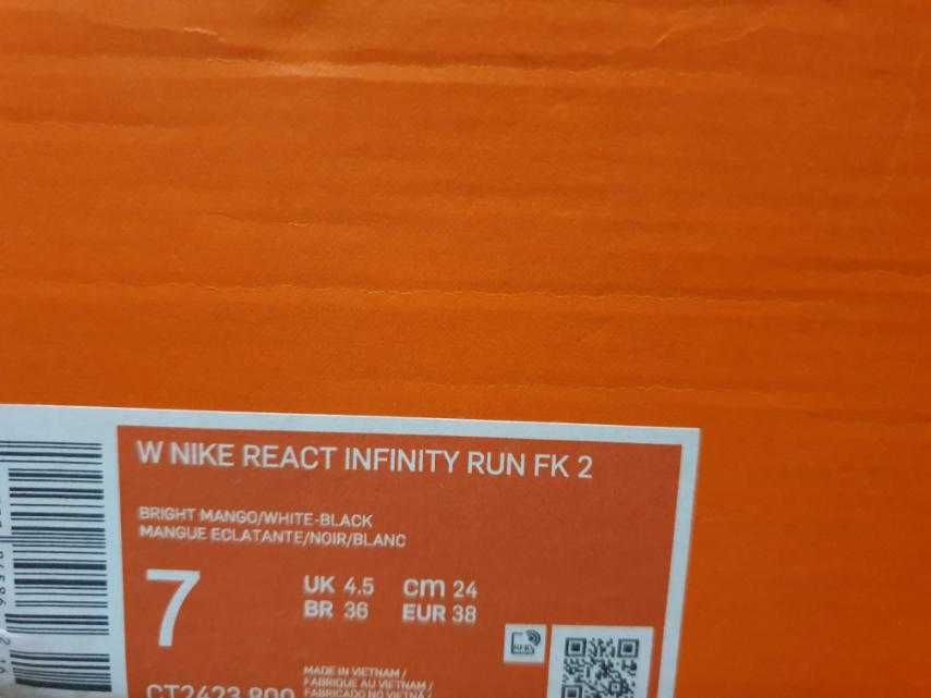 кросівки кроссовки Nike react infinity run fk2, для бігу бега, 38р