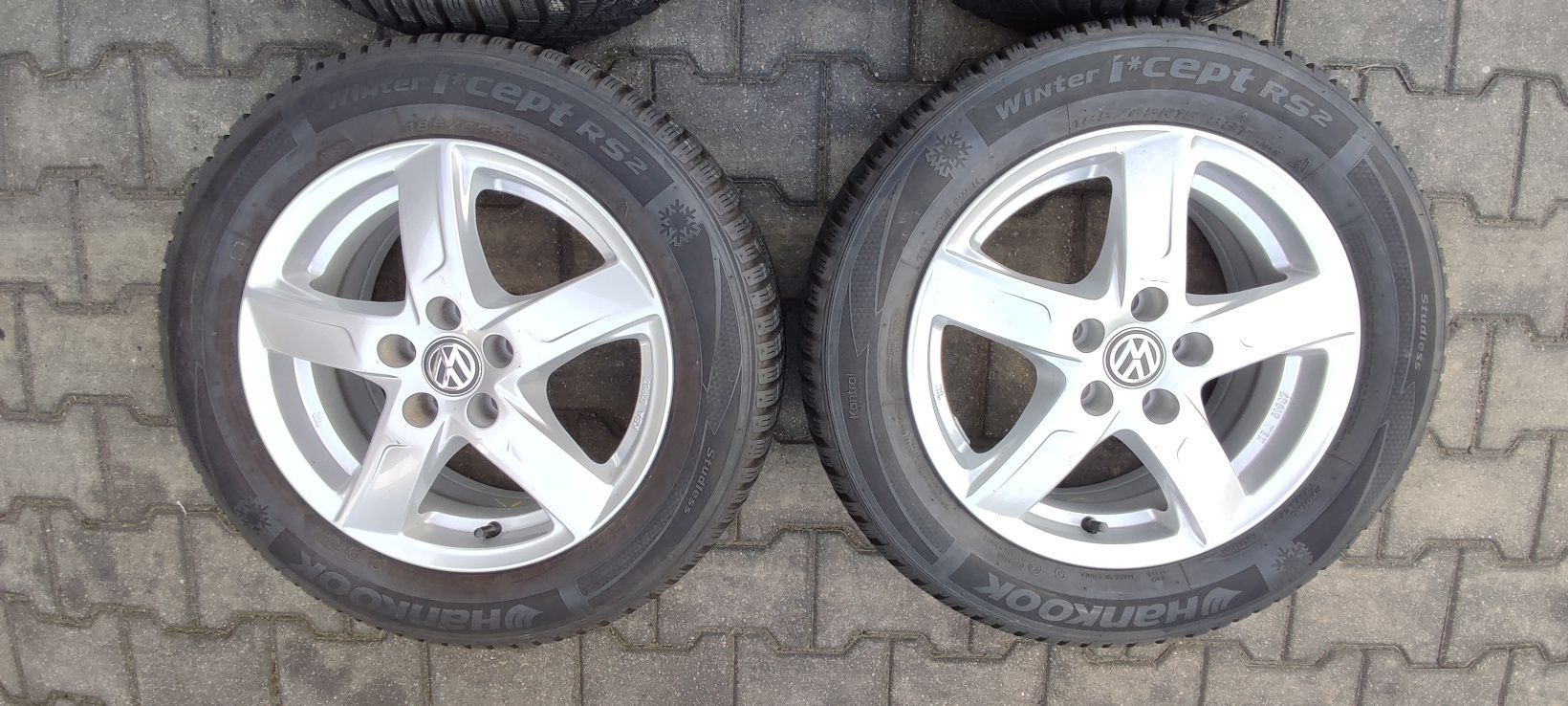 5x100 R15 Volkswagen Hankook Komplet z oponami zimowymi