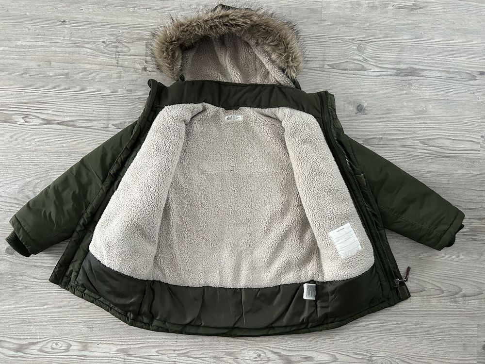 Kurtka zimowa h&m jak NOWA rozm 128 parka