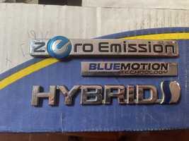 Эмблема BlueMotion . Zero Emission. Hybrid