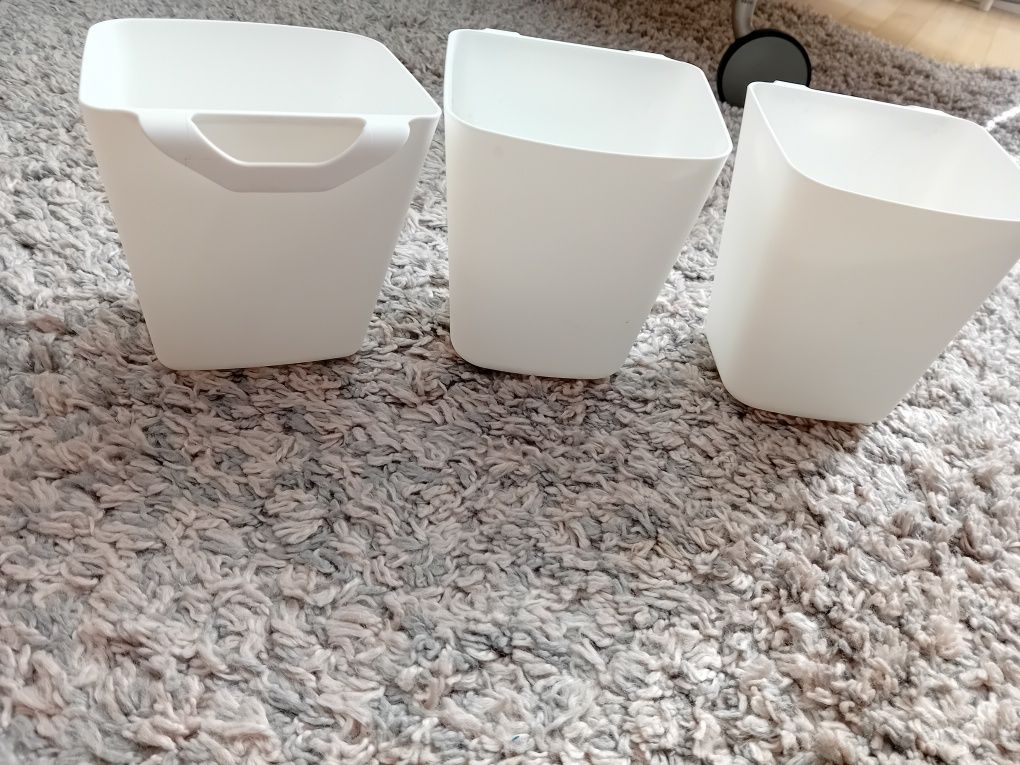 Ikea sunnersta pojemniki białe