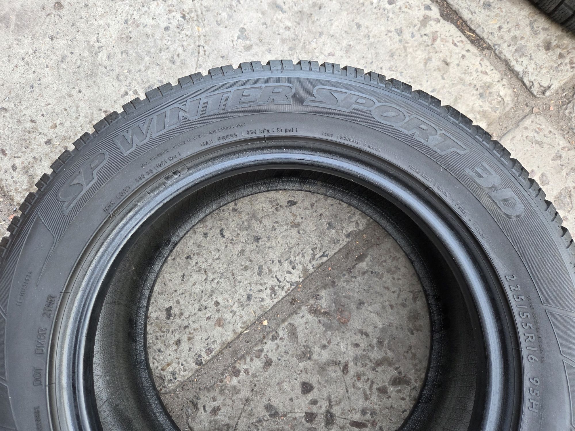 Шини всесезонні 225/55/r16, Dunlop Sp Winter Sport 3D.