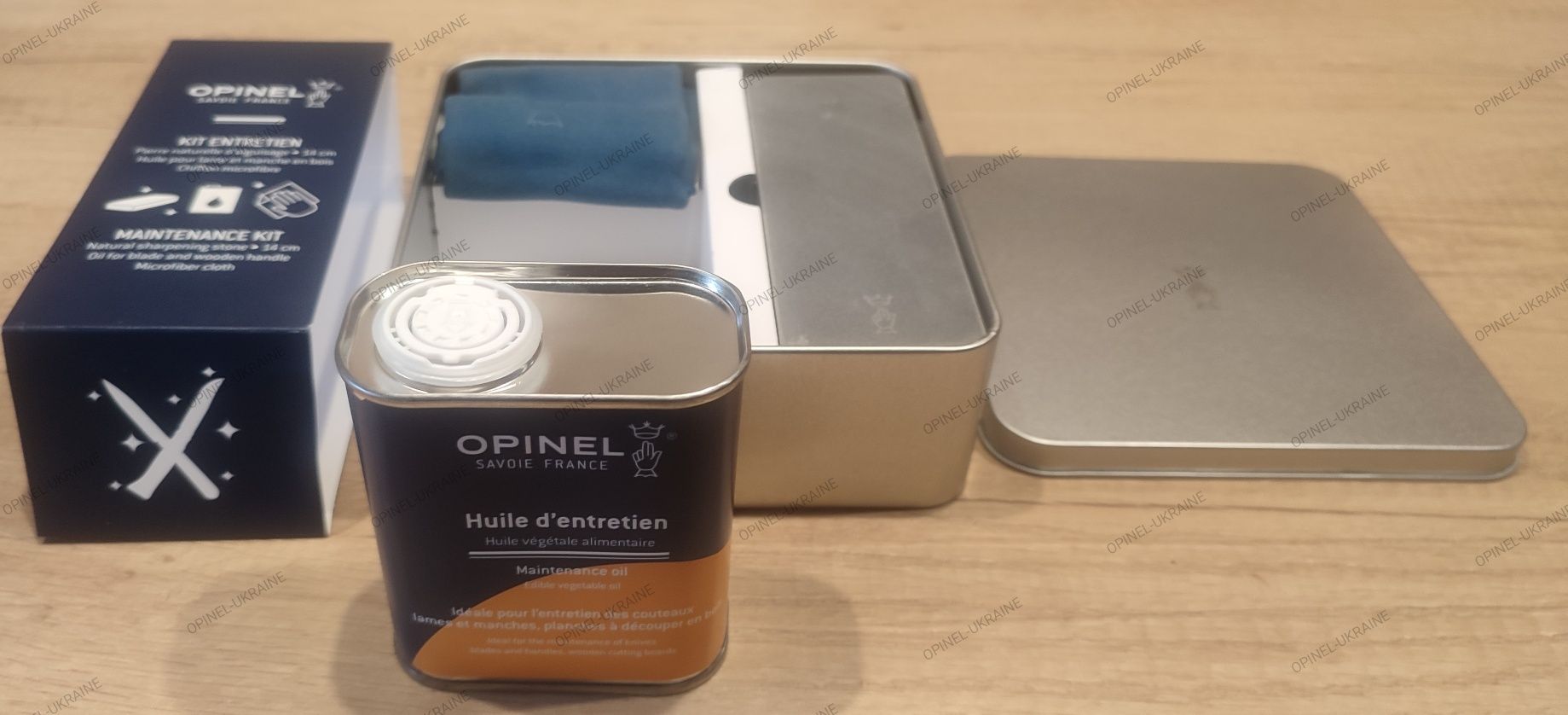 Opinel 002506 набор ножемана масло олива точилка полотенечко коробка