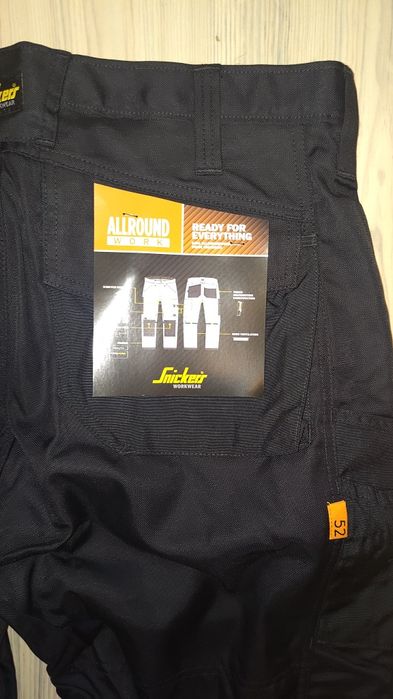 6301 Snickers AW 52 spodnie robocze serwisowe instal monter AllBlack