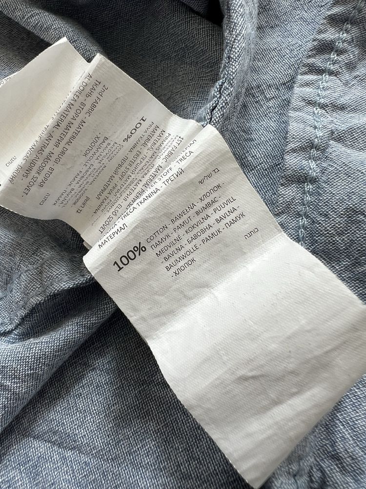 Męska niebieska koszula rozmiar XXL 100% bawełna