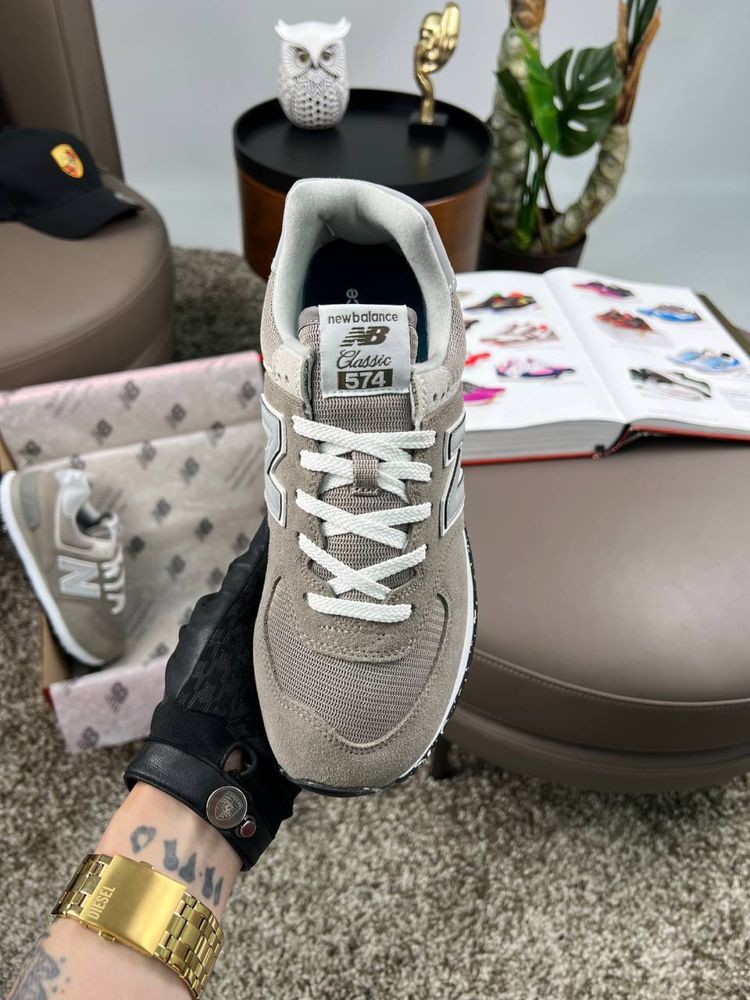 Чоловічі кросівки нью беланс New Balance 574 Brown White [41-45]