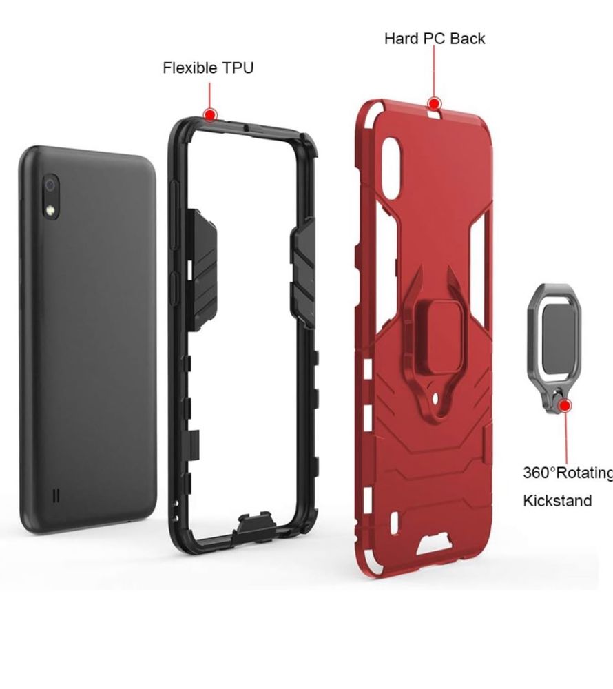 Samsung Galaxy A10 Case z magnetycznym pierścieniem