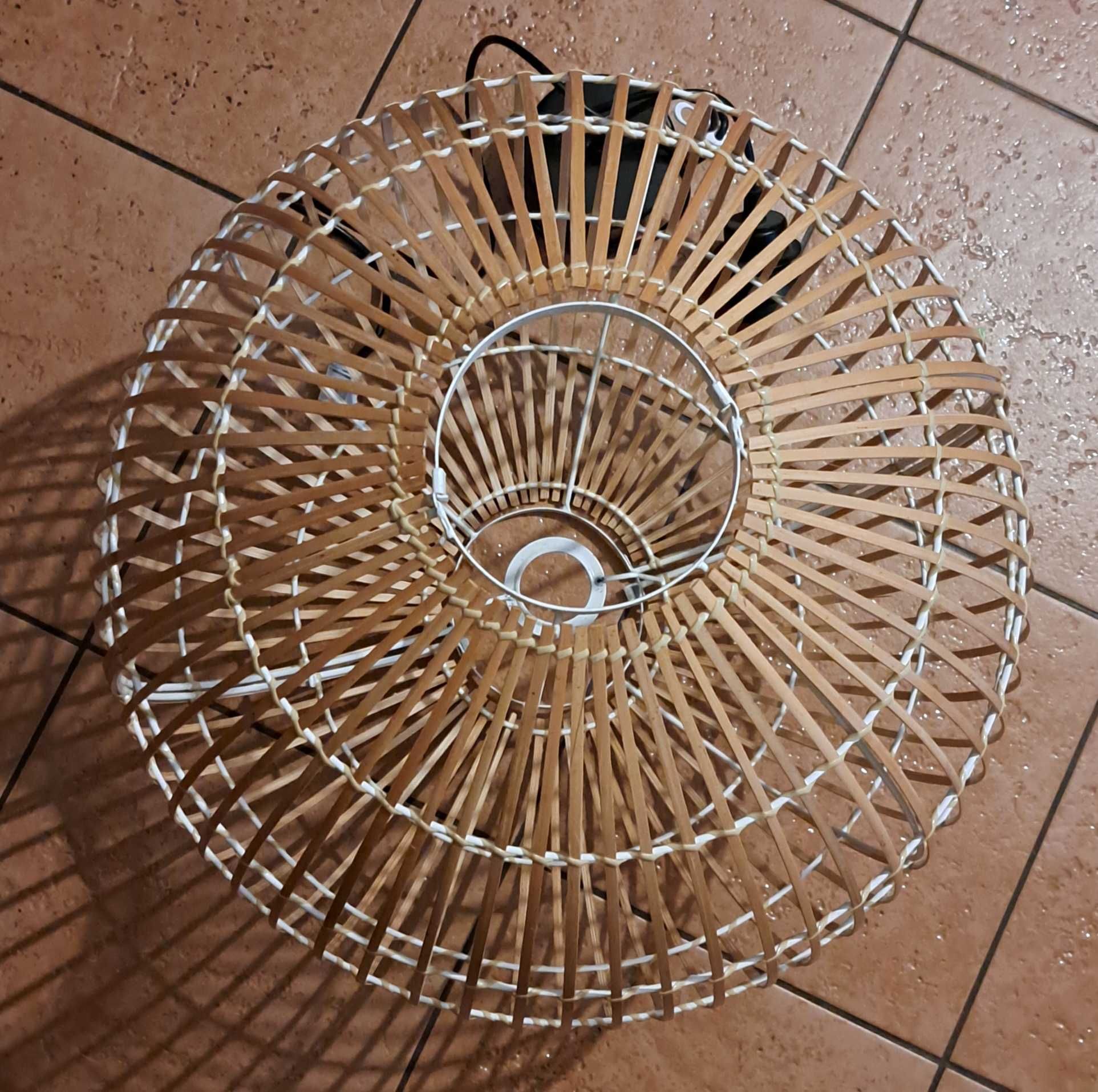 Lampa wisząca 1 x 42 W E27 47 cm jasny bambus