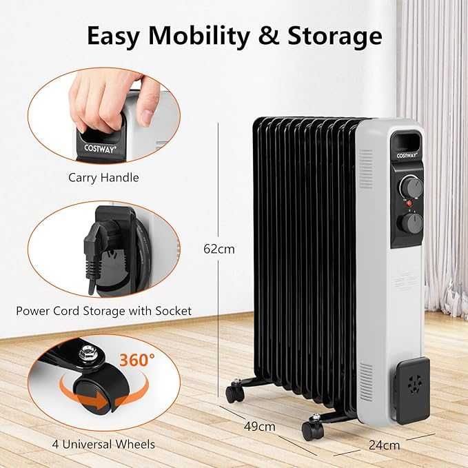 Grzejnik olejowy Costway 2500 W