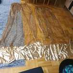 Zasłony brązowe beżowe orzechowe Złoto organza wys 240cm
