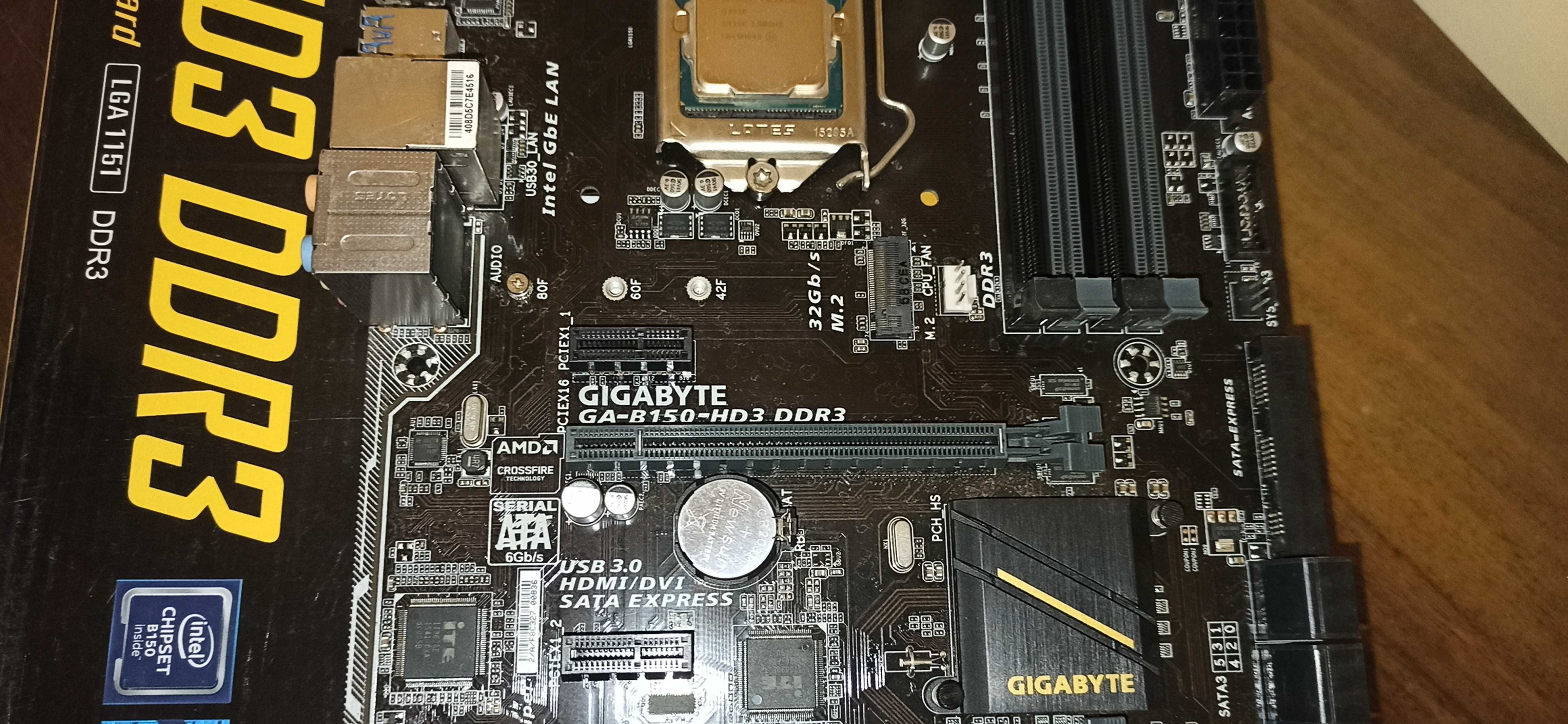 Системная плата 1151 Gigabyte GA-B150-HD3 DDR3 + Celeron G3930