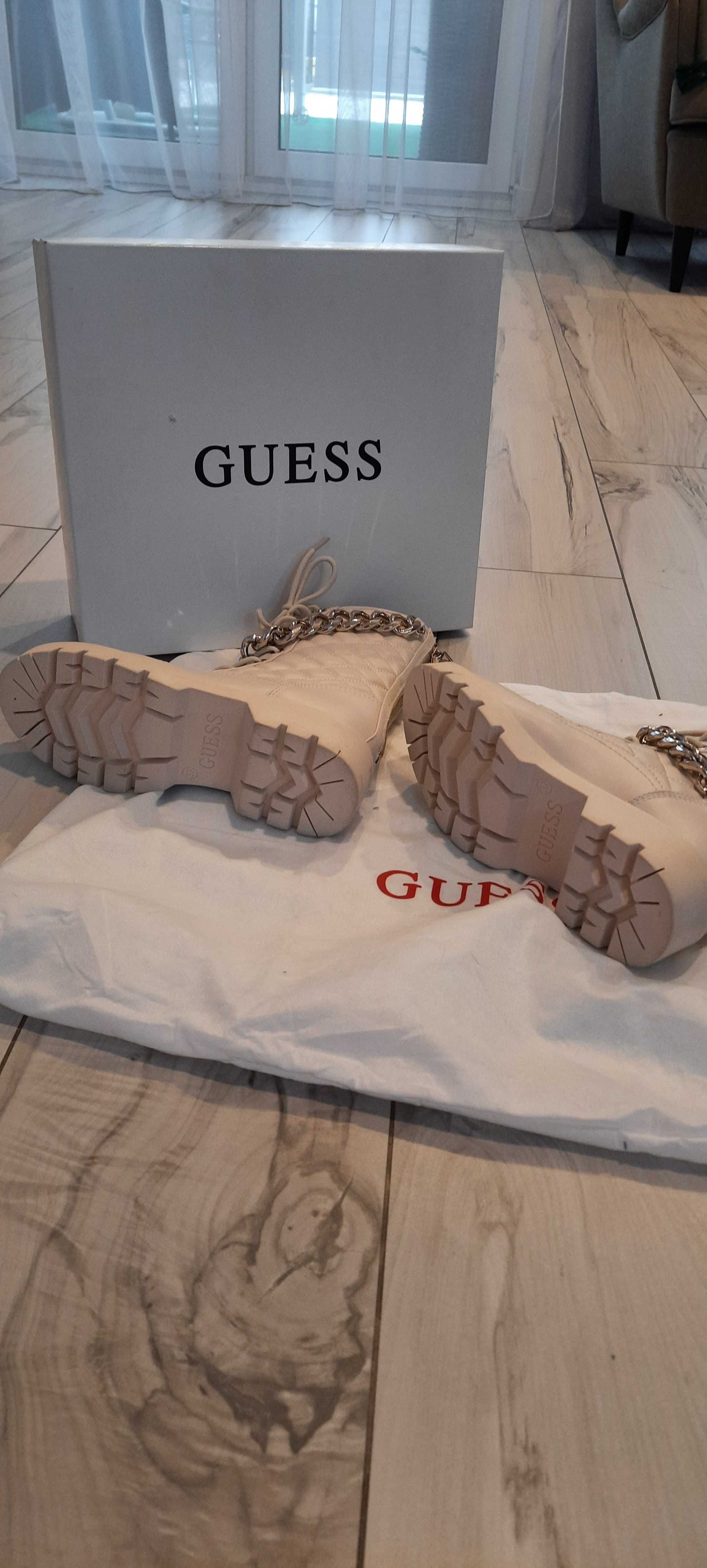 Guess botki Ivory rozm. 37 Nowe beżowe