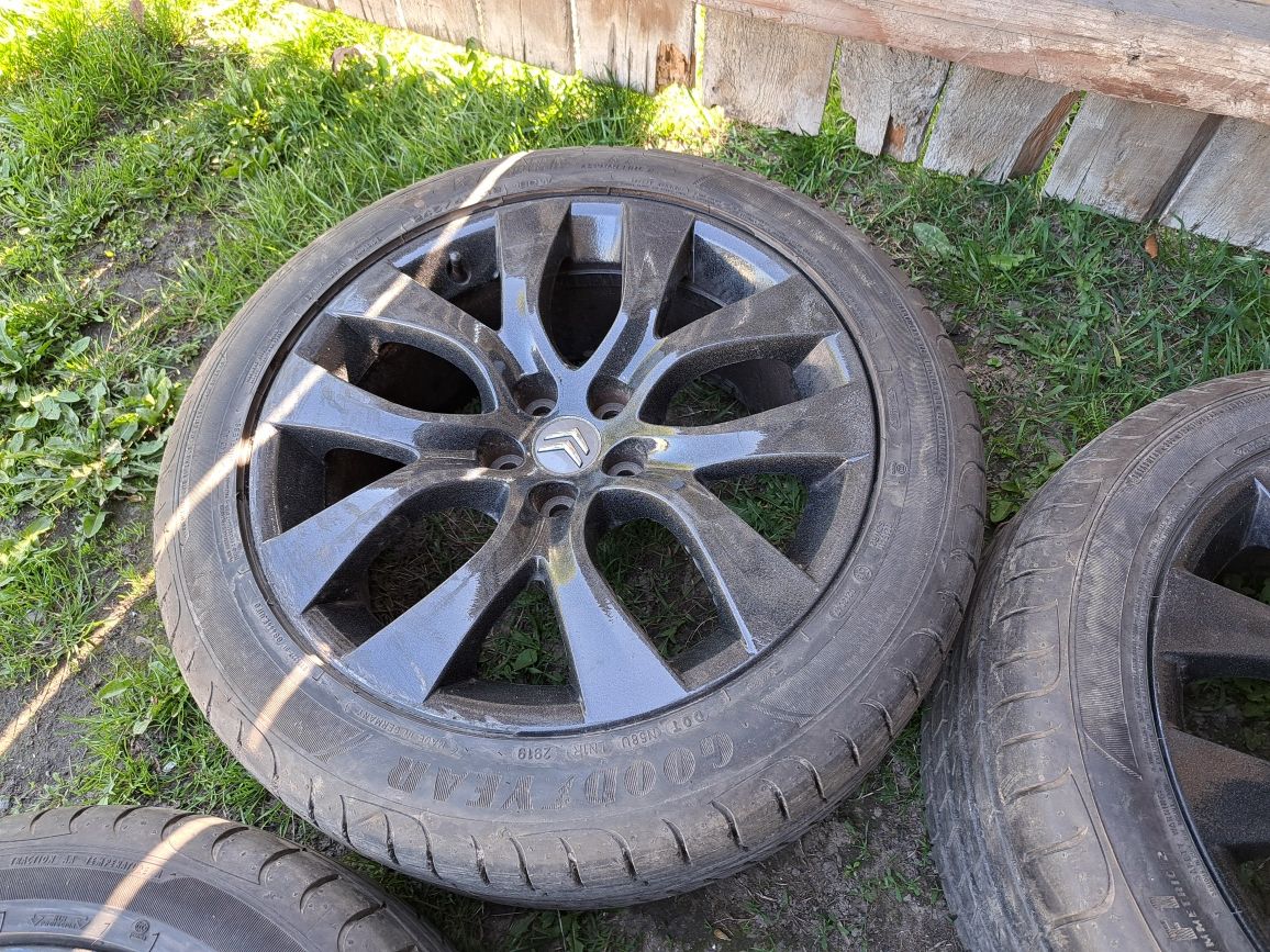 Felgi aluminiowe 18" 5x108 8J 245/45 R18 letnie 2019 Citroen c5 iii x7