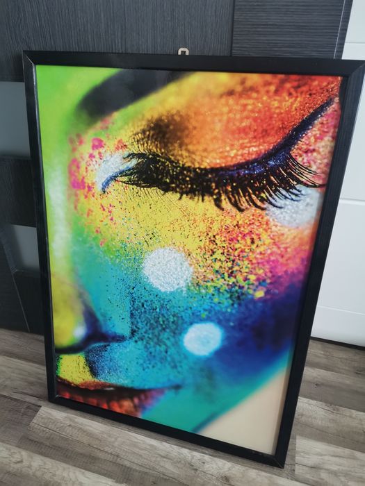 Obraz Kobieta TWARZ na ramię drewnianej 70x50