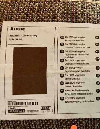 Tapete castanho IKEA 2x3 urgente preço baixo