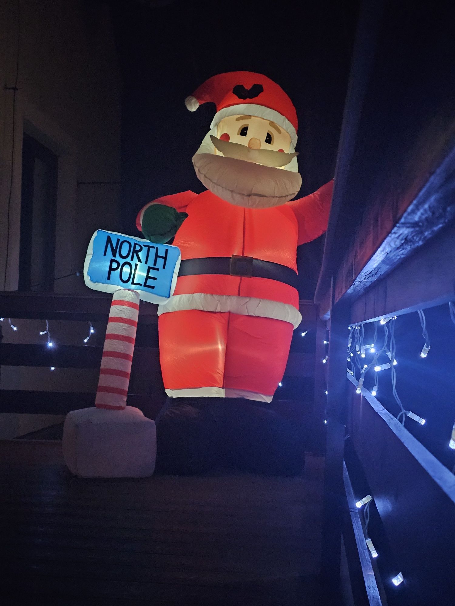 NOWY Mikołaj dmuchany 2,4m Santa North Pole
