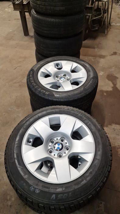 Alufelgi 5x120 do BMW z oponami zimowymi 17 cali
